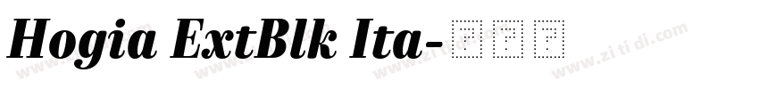 Hogia ExtBlk Ita字体转换